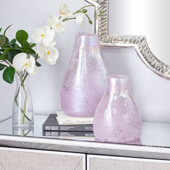 CosmoLiving by Cosmopolitan Purple Glass Vase Set